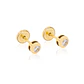 Aros de Oro 18kt Pto de Luz 3,5mm con Circonita - Miniatura 2