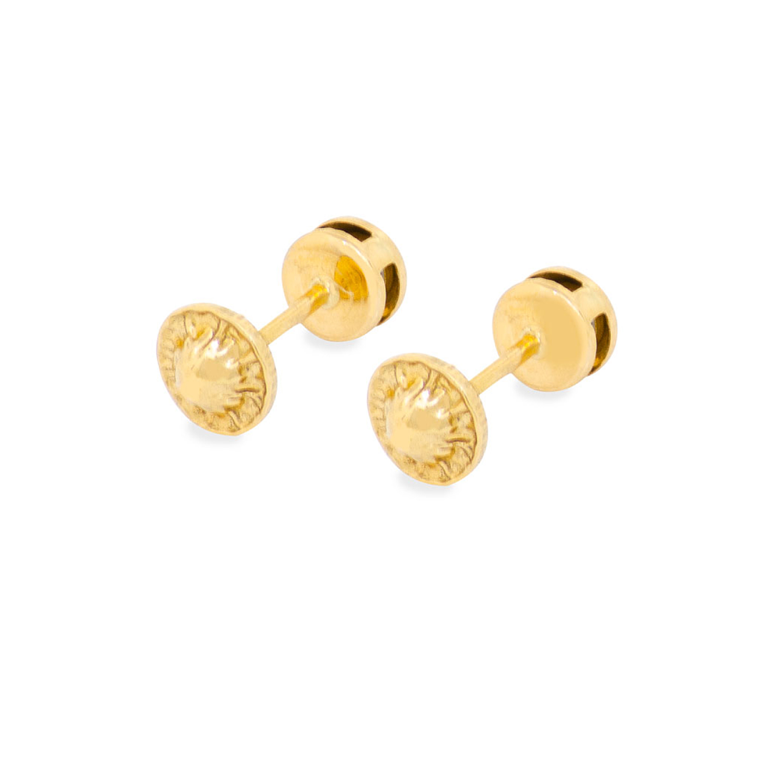 Aros de Oro 18kt Pto de Luz 3,5mm con Circonita 3
