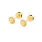 Aros de Oro 18kt Pto de Luz 3,5mm con Circonita - Miniatura 3