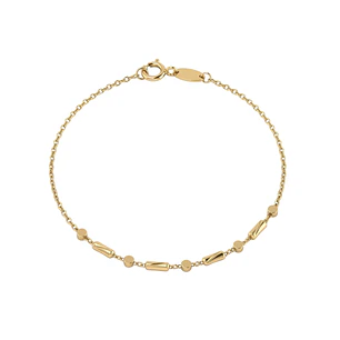 Pulsera de Oro 18Kt  Barra Punto