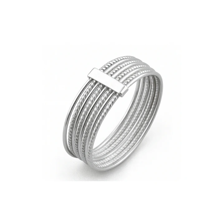 Anillo Oro 18kt Platino Semanario Barra 4