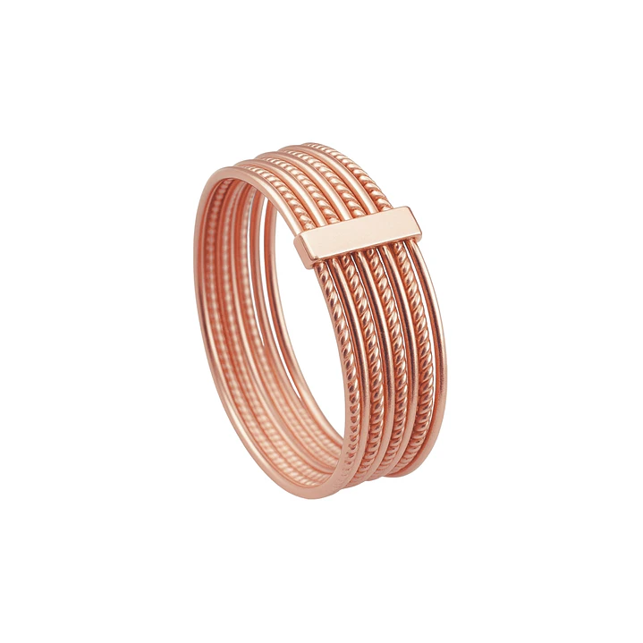 Anillo Oro 18kt Platino Semanario Barra 8