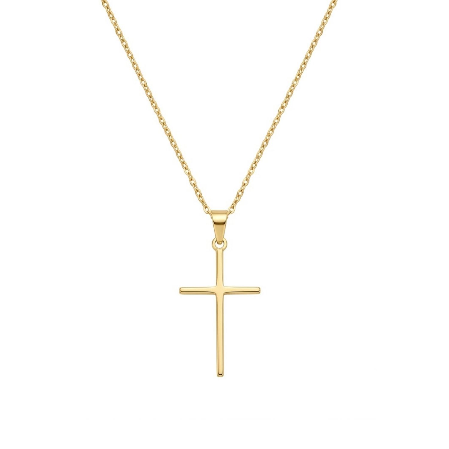 Colgante de Oro Miel 18kt Cruz Relieve 15X25mm 3