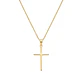 Colgante de Oro Miel 18kt Cruz Relieve 15X25mm - Miniatura 3