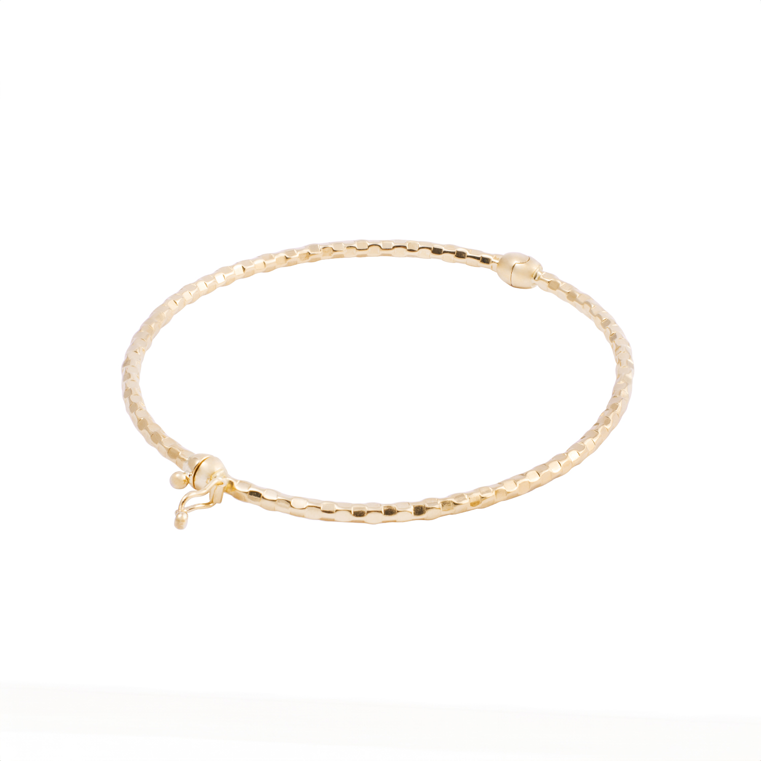 Pulsera de Oro 18kt Esclava Facetada 1