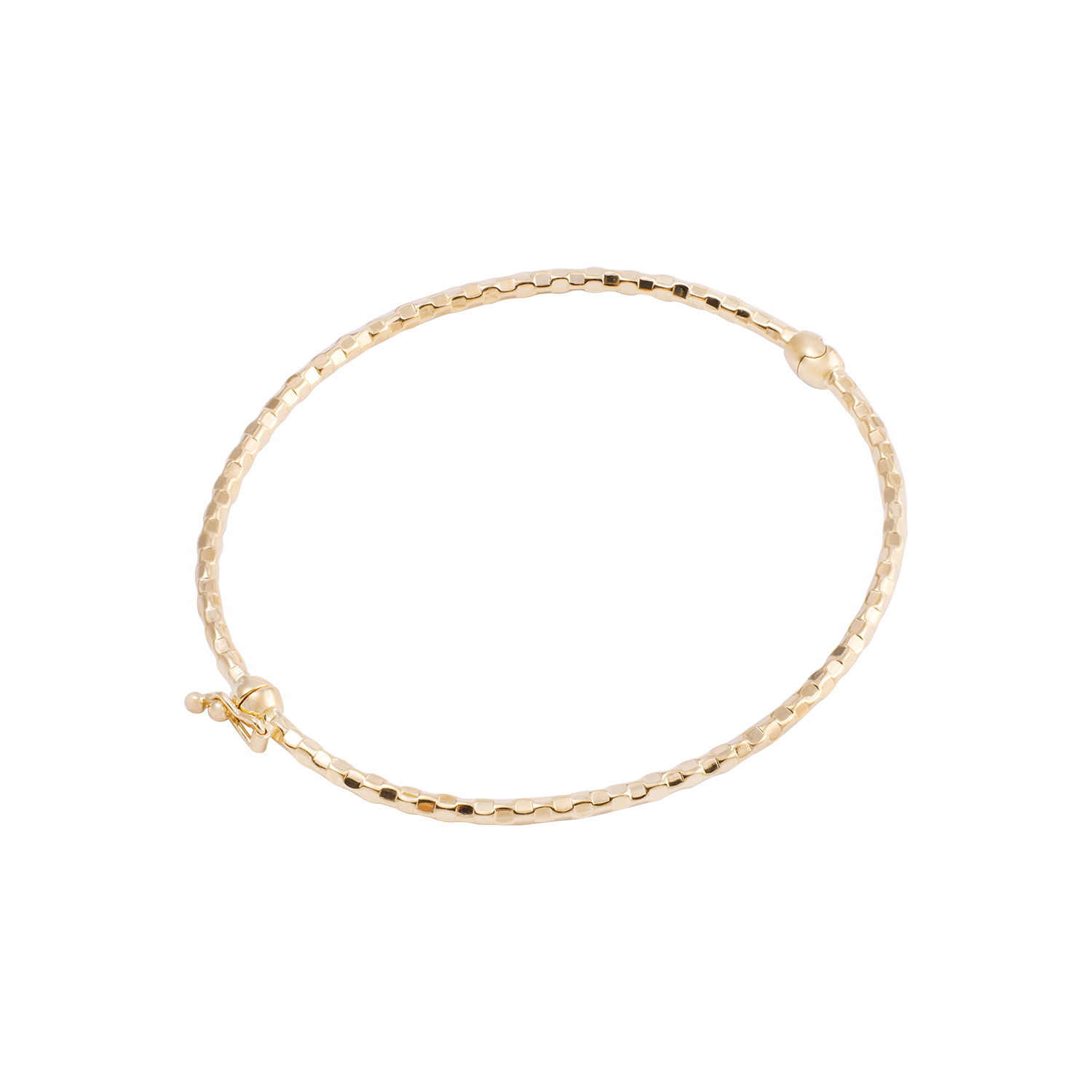 Pulsera de Oro 18kt Esclava Facetada 3