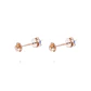Aros Oro Miel 18kt Chaton Agua Marina 3mm - Miniatura 3