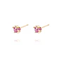 Aros de Oro 18kt Rubí 4MM - Miniatura 2