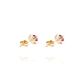 Aros de Oro 18kt Rubí 4MM - Miniatura 3