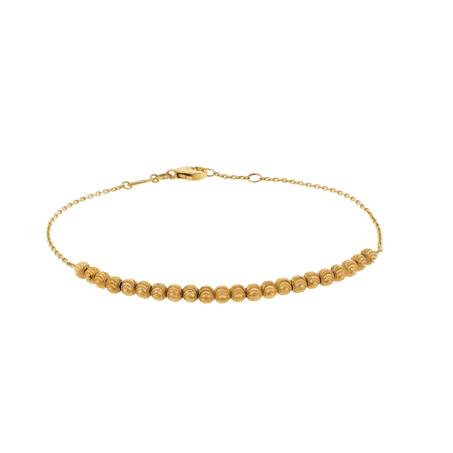 Pulsera de Oro 18kt Bolitas Unidas 3