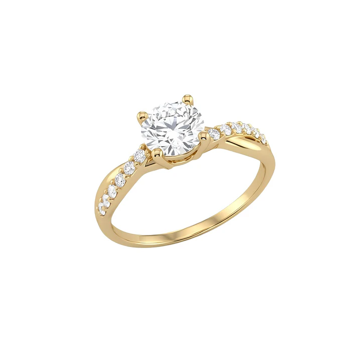 Anillo Oro Miel 18kt Corona Celestial 3