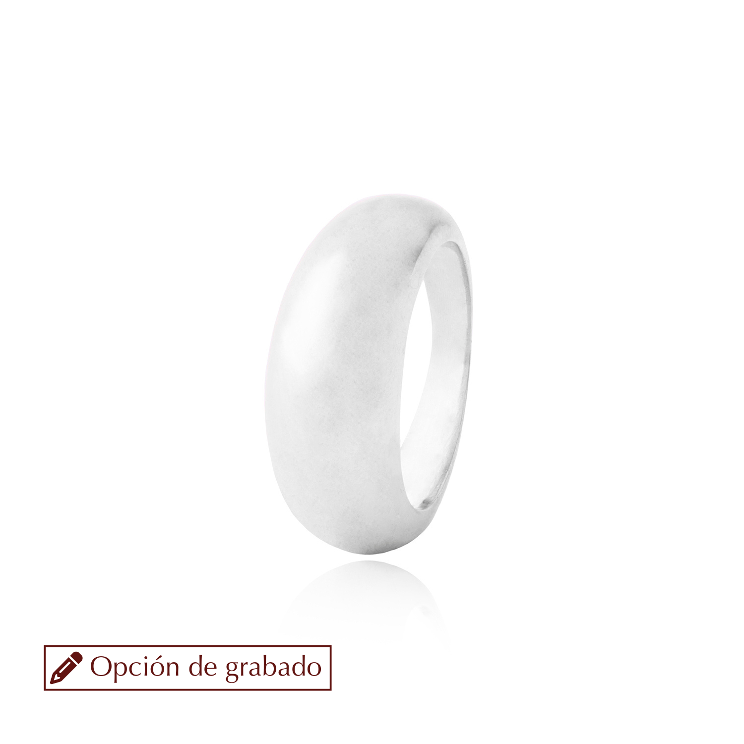 Anillo de Plata Esterlina 925 Liso Alto 1