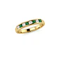 Anillo Oro Miel 18kt Armonía con Esmeraldinas y Circonitas - Miniatura 2