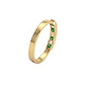 Anillo Oro Miel 18kt Armonía con Esmeraldinas y Circonitas - Miniatura 3