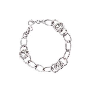 Pulsera de Plata Esterlina 925 Doble Circulo