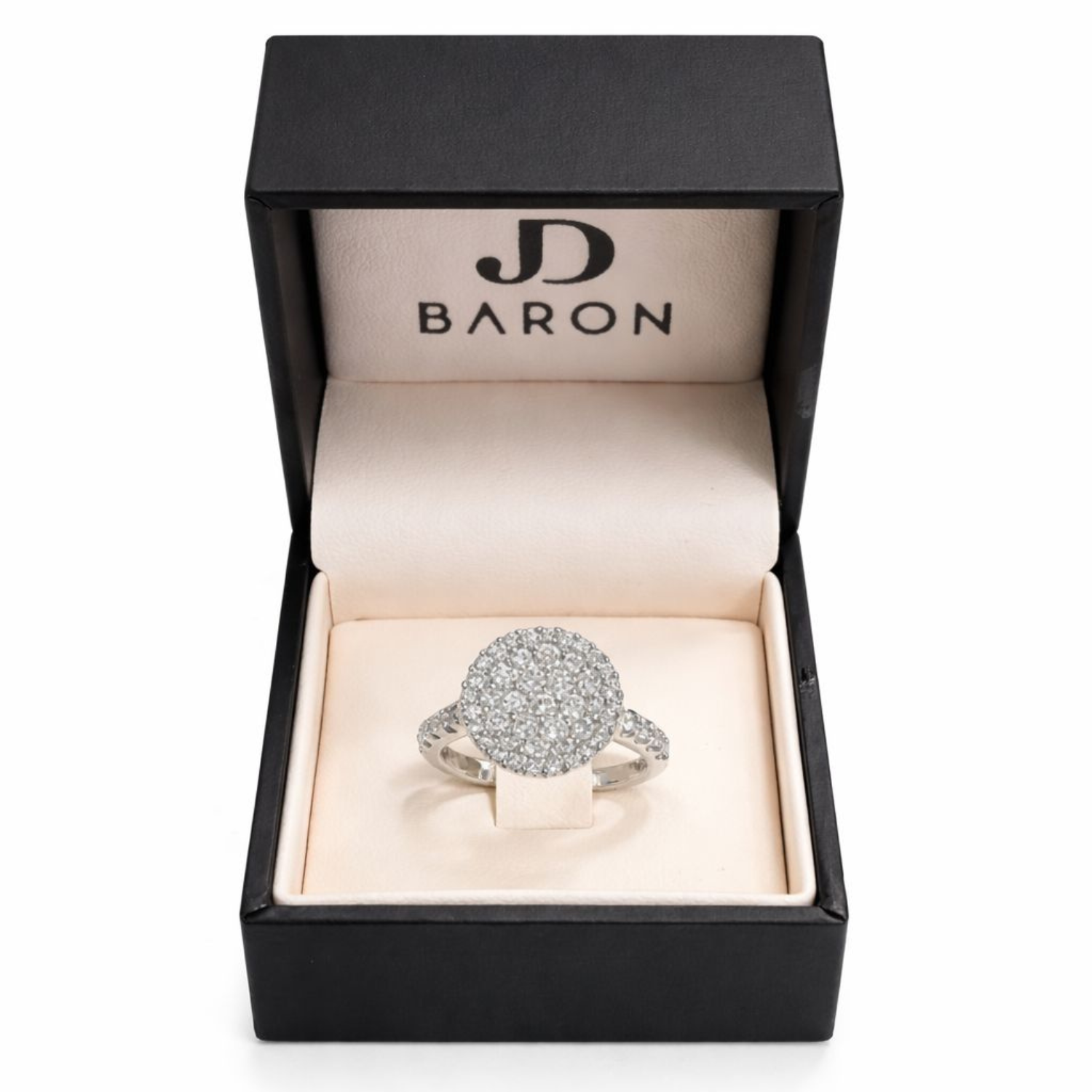 Anillo Oro Blanco 18kt Diamantes 1,74 Qts Halo 4