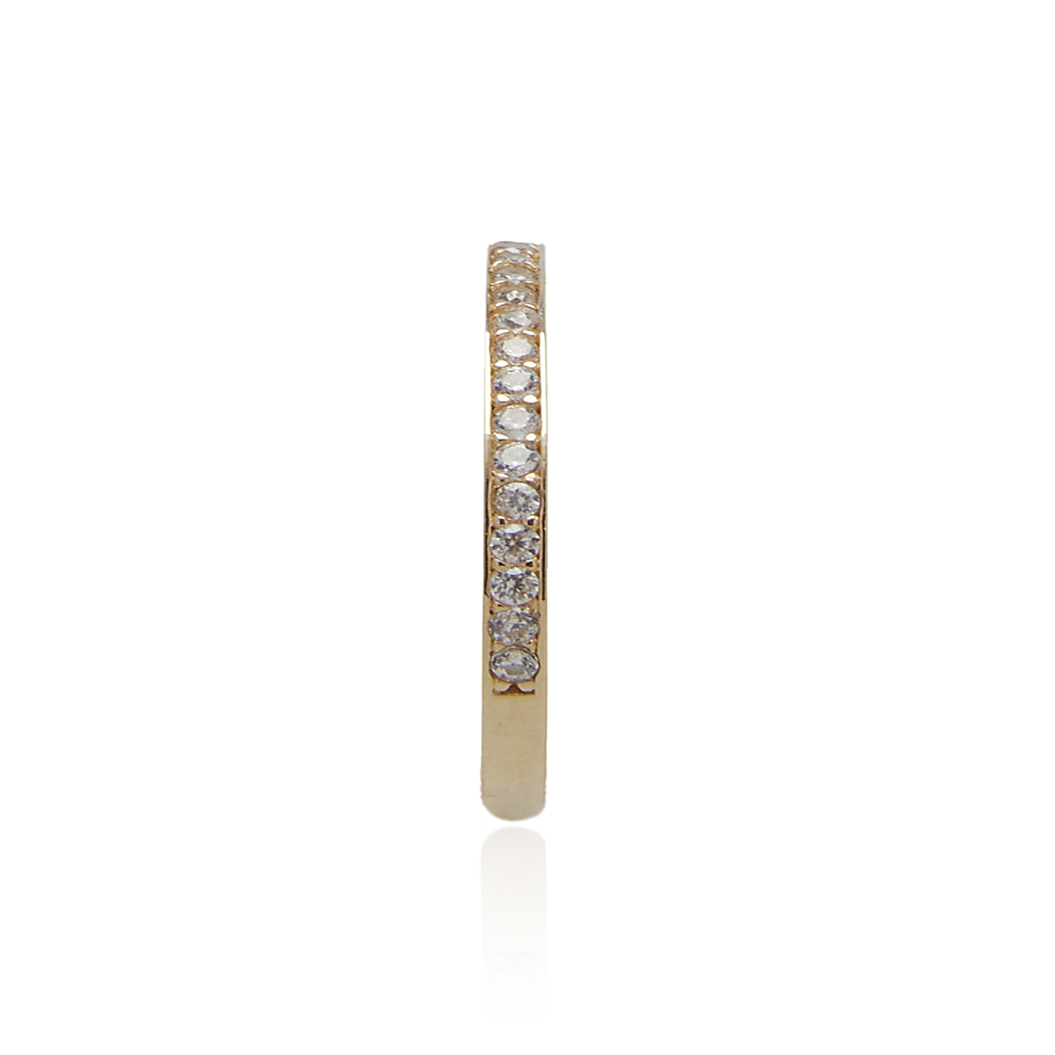 Anillo Compromiso de Oro 18Kt Cintillo Riel Circón 3