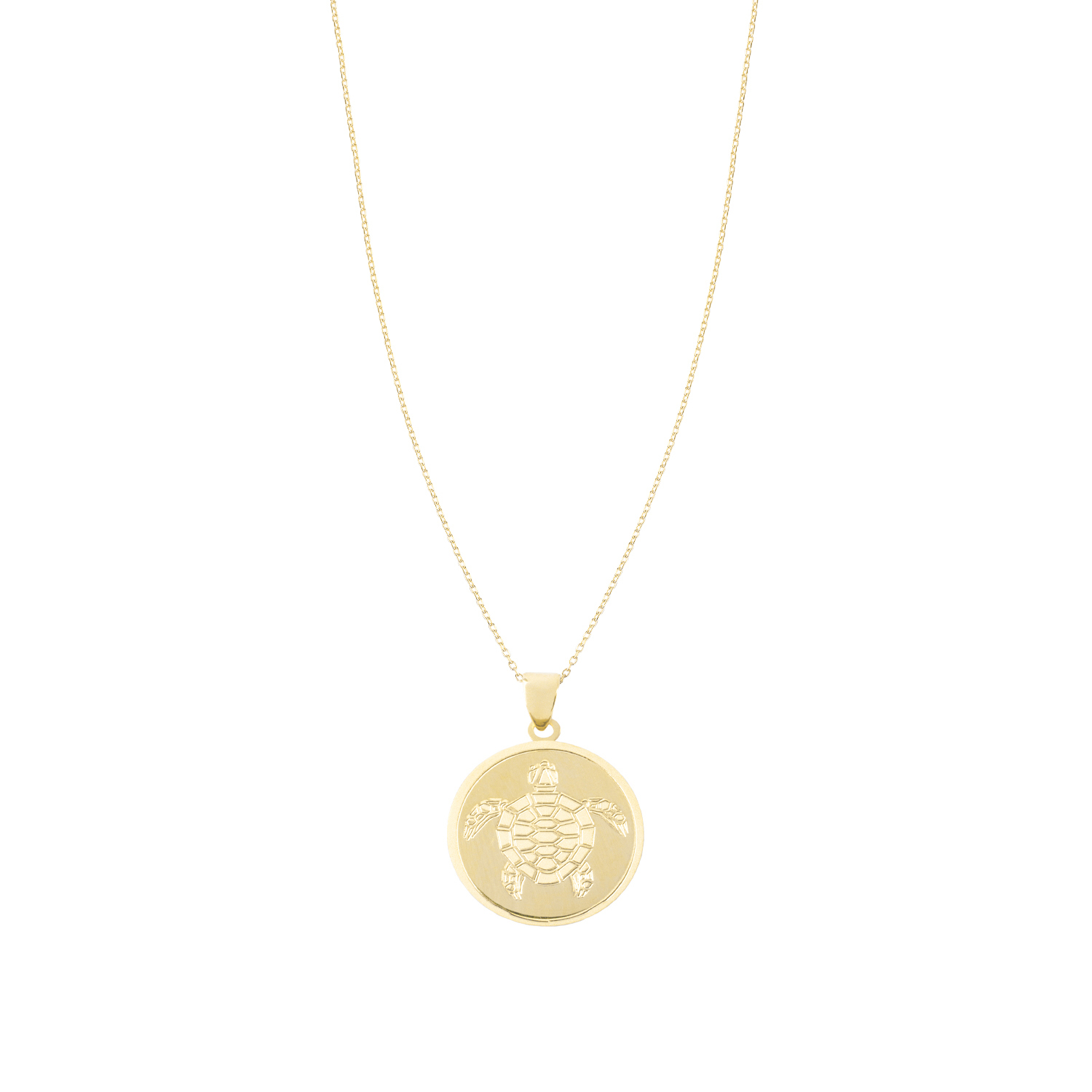 Colgante de Oro 18kt Placa Tortuga de mar 2