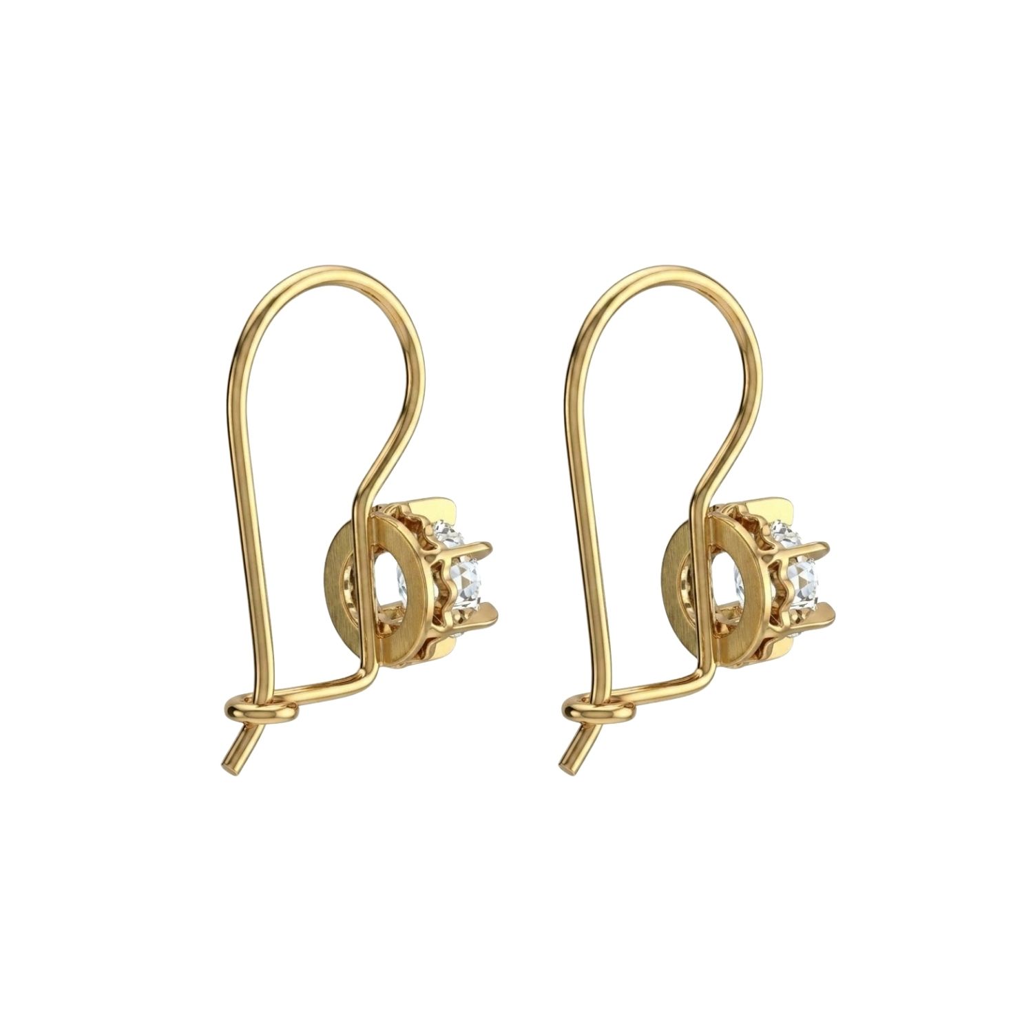 Aros Oro Miel 18kt Colgante con Circon 5mm 3