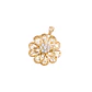 Colgante de Oro 18kt Flor Circón Calada - Miniatura 1