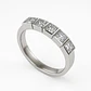 Anillo Oro Blanco 18kt Circonita Corte Princesa - Miniatura 1