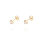Aros de Oro 18kt Corazón Circón - Miniatura 1