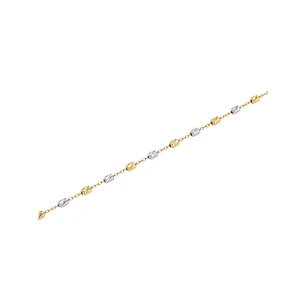 Pulsera de Oro 18kt  Bicolor Barras de dos colores