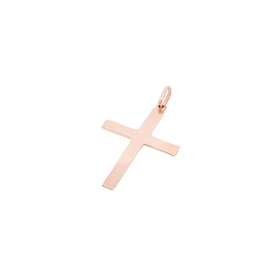 Colgante Oro Miel 18kt Cruz Plana 20x30mm