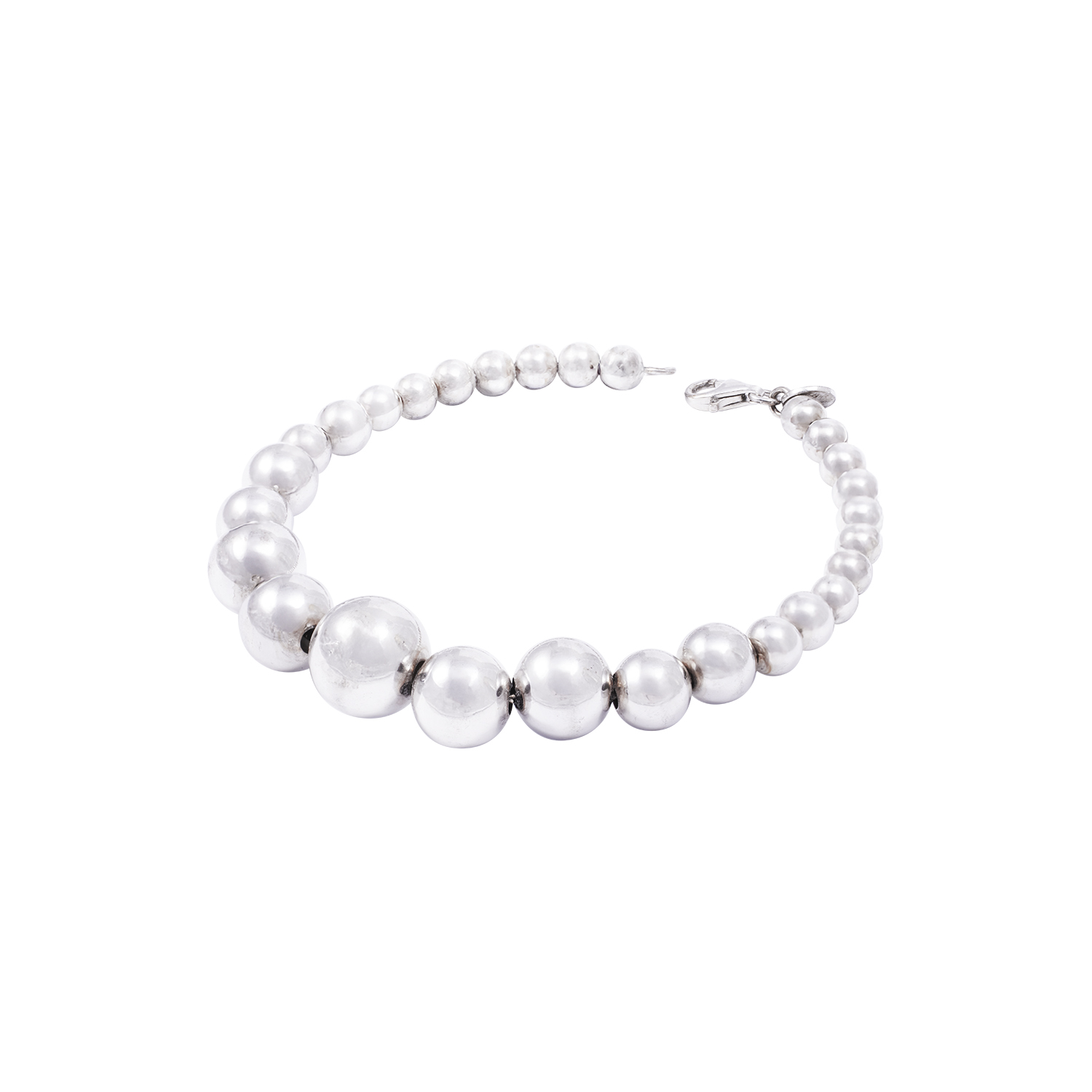 Pulsera de Plata Esterlina 925 Pelotitas Menor a Mayor 3