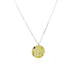 Collar de Plata Esterlina 925 Colgante Flores Revestido en Oro 18kt - Miniatura 1