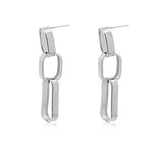 Aros de Plata Esterlina 925 Tres Eslabones