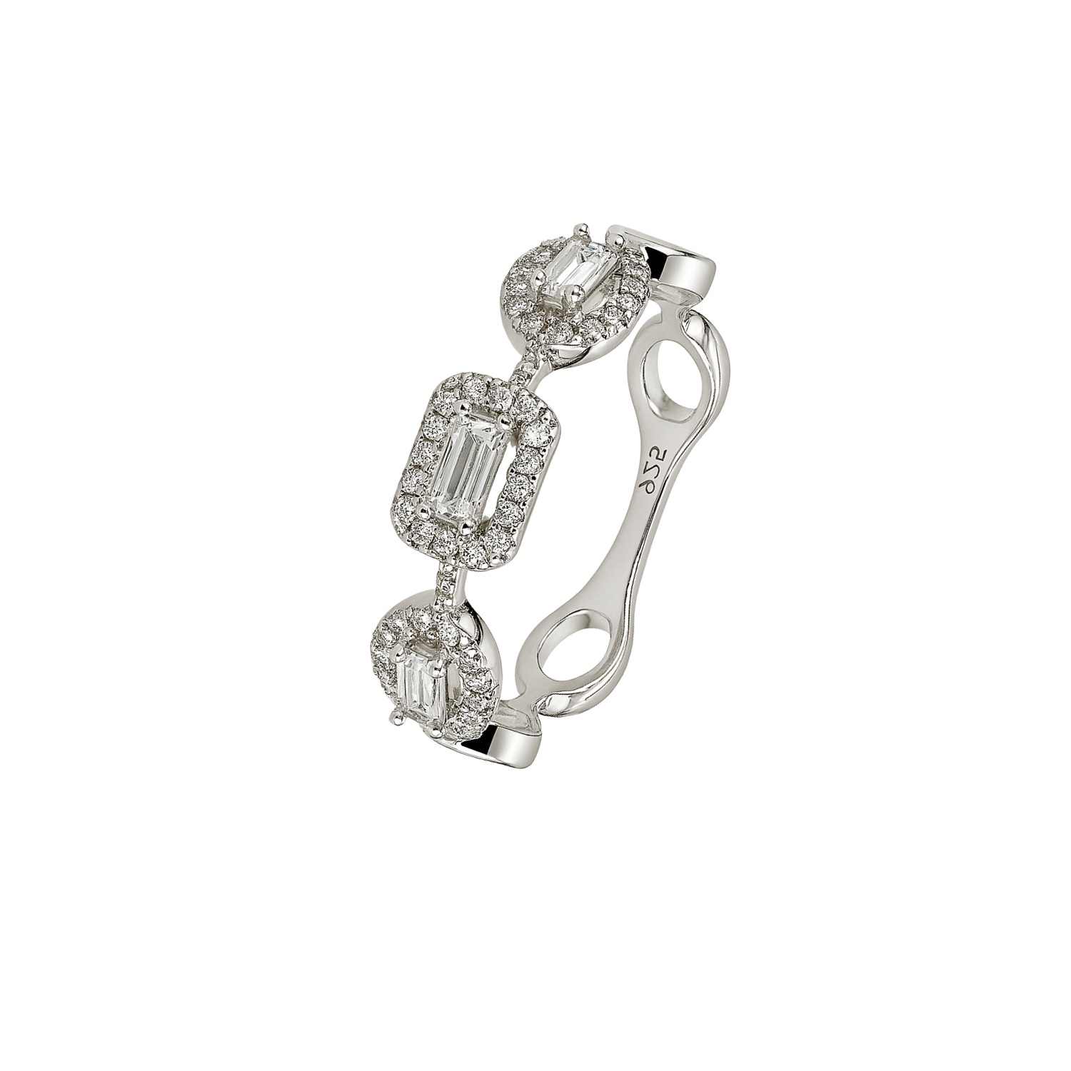 Anillo de Plata Esterlina 925 Triada con Circonita 1
