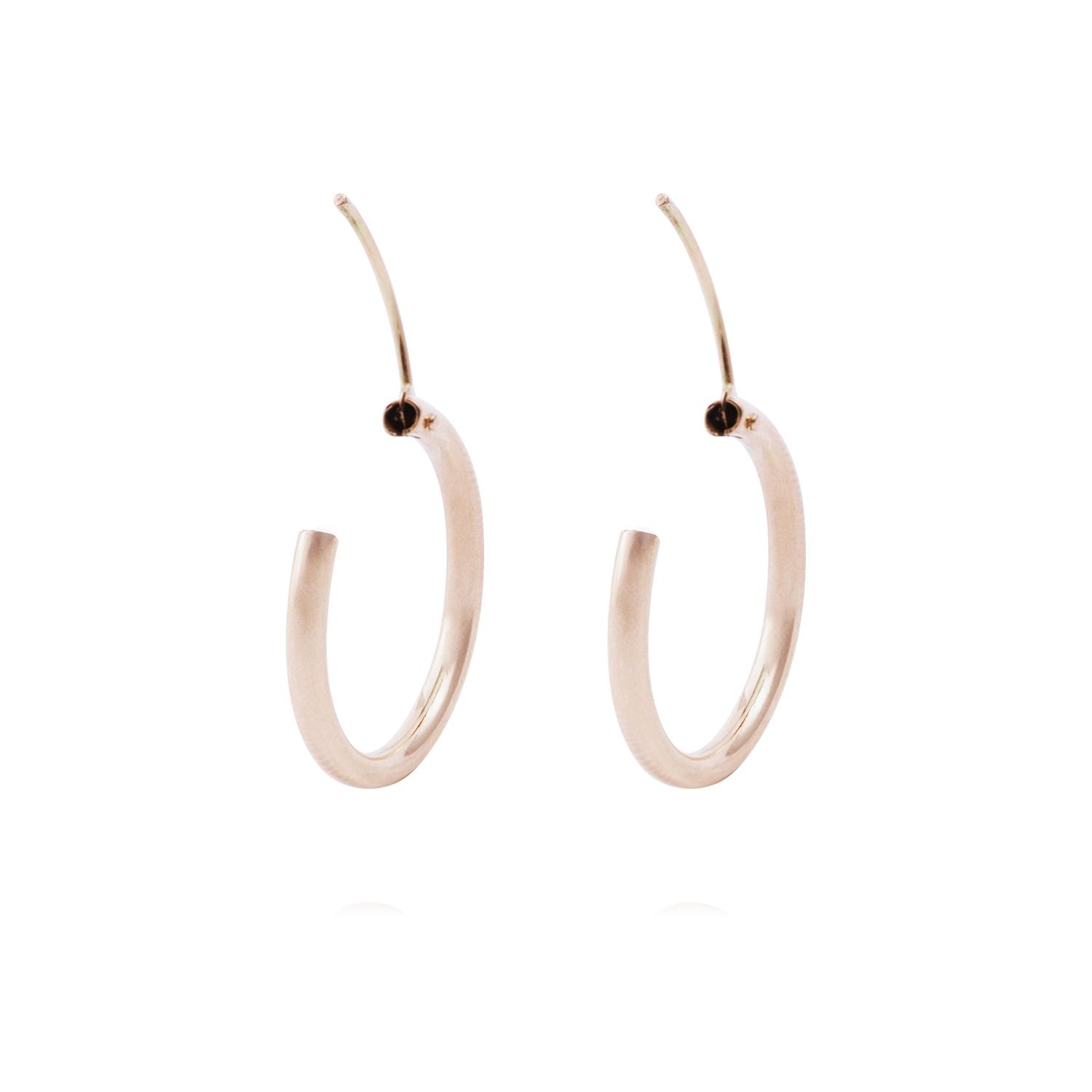 Aros Oro Miel de 18kt Argolla Mediana 3