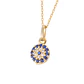 Collar de Oro 18kt Sello Circonita y Zafiros - Miniatura 3