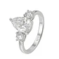 Anillo de Plata Esterlina 925 Gota Grande con Circonita - Miniatura 1