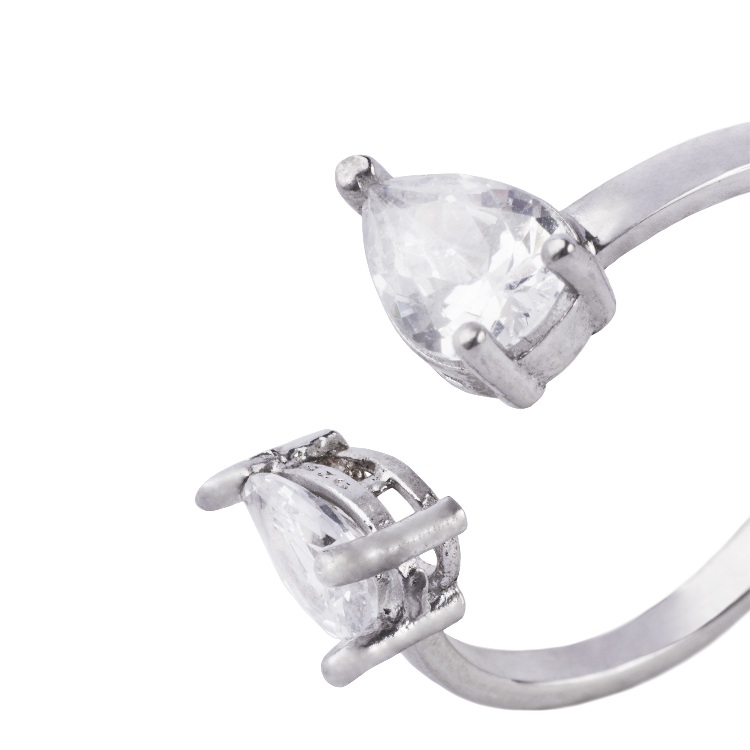 Anillo de Plata Esterlina 925 Doble Gota 2