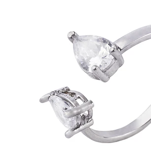 Anillo de Plata Esterlina 925 Doble Gota