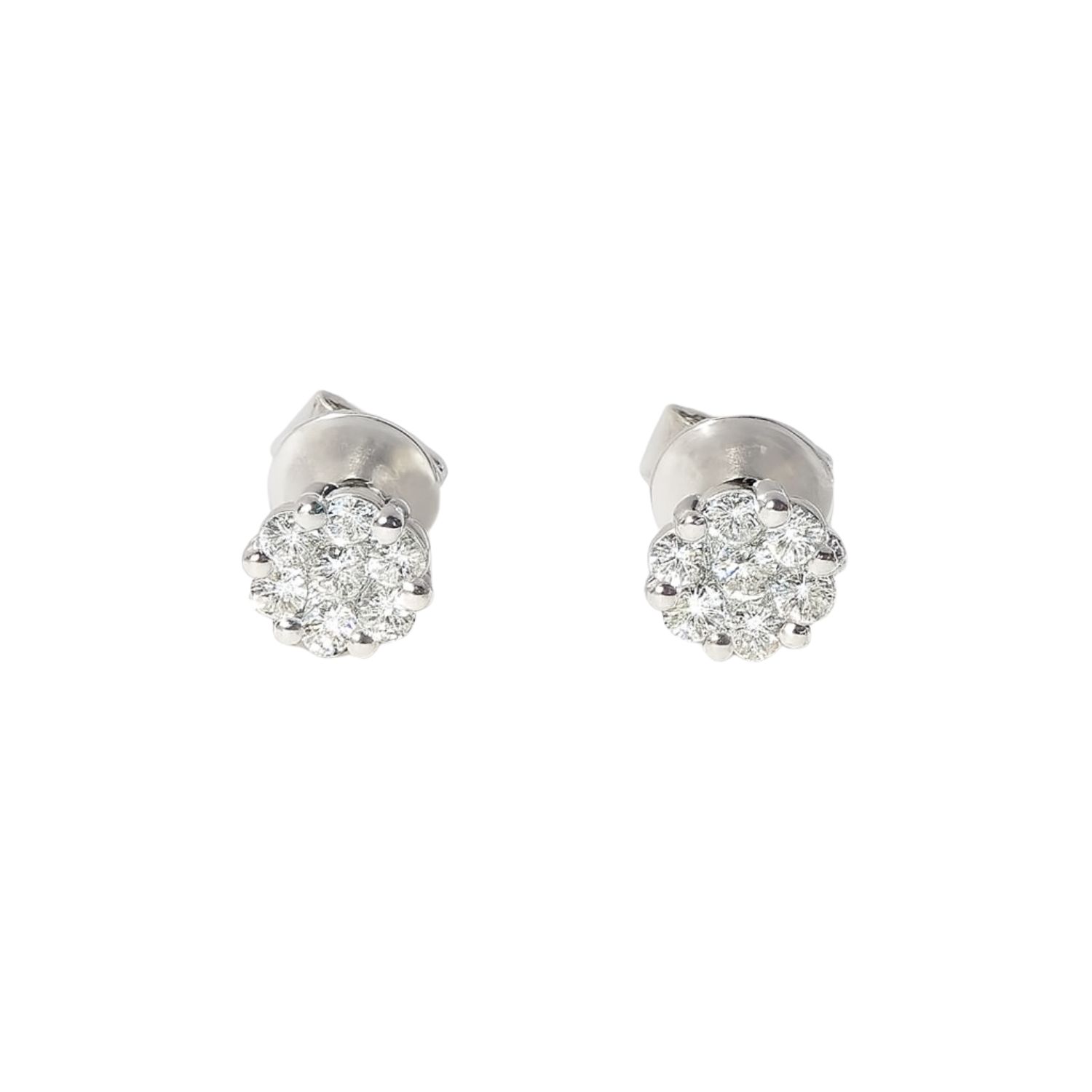 Aros de Oro Blanco 18kt Diamantes 30Pts Total | Danielle Costantini 1