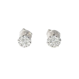 Aros de Oro Blanco 18kt Diamantes 30Pts Total | Danielle Costantini