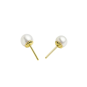 Aros de Oro 18kt Perla Cultivada de 6.0mm a 6.5mm