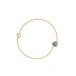 Pulsera Oro Amarillo 18kt Corazón Aguamarina - Miniatura 1