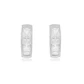 Aros de Plata Esterlina 925 Argollas Circon Riel - Miniatura 1