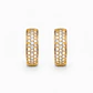 Aros Oro Amarillo 18kt Argollas Pave Circonita 12MM - Miniatura 1