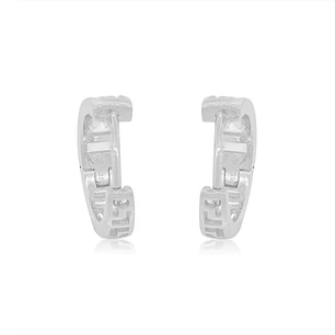 Aros de Plata Esterlina 925 Argollas Circon Riel