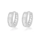 Aros de Plata Esterlina 925 Argollas Circon Riel - Miniatura 3
