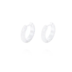 Aros de Plata Esterlina Argollas Brillante Circón