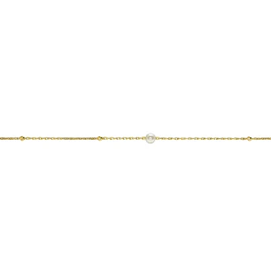 Pulsera Oro Amarillo 18kt Tres Perlas Cultivadas 3,5MM