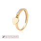 Anillo de Oro 18kt Doble Cintillo Circonita Corazón - Miniatura 1