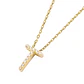 Collar de Plata Esterlina 925 Letra T Revestido en Oro 18kt - Miniatura 1