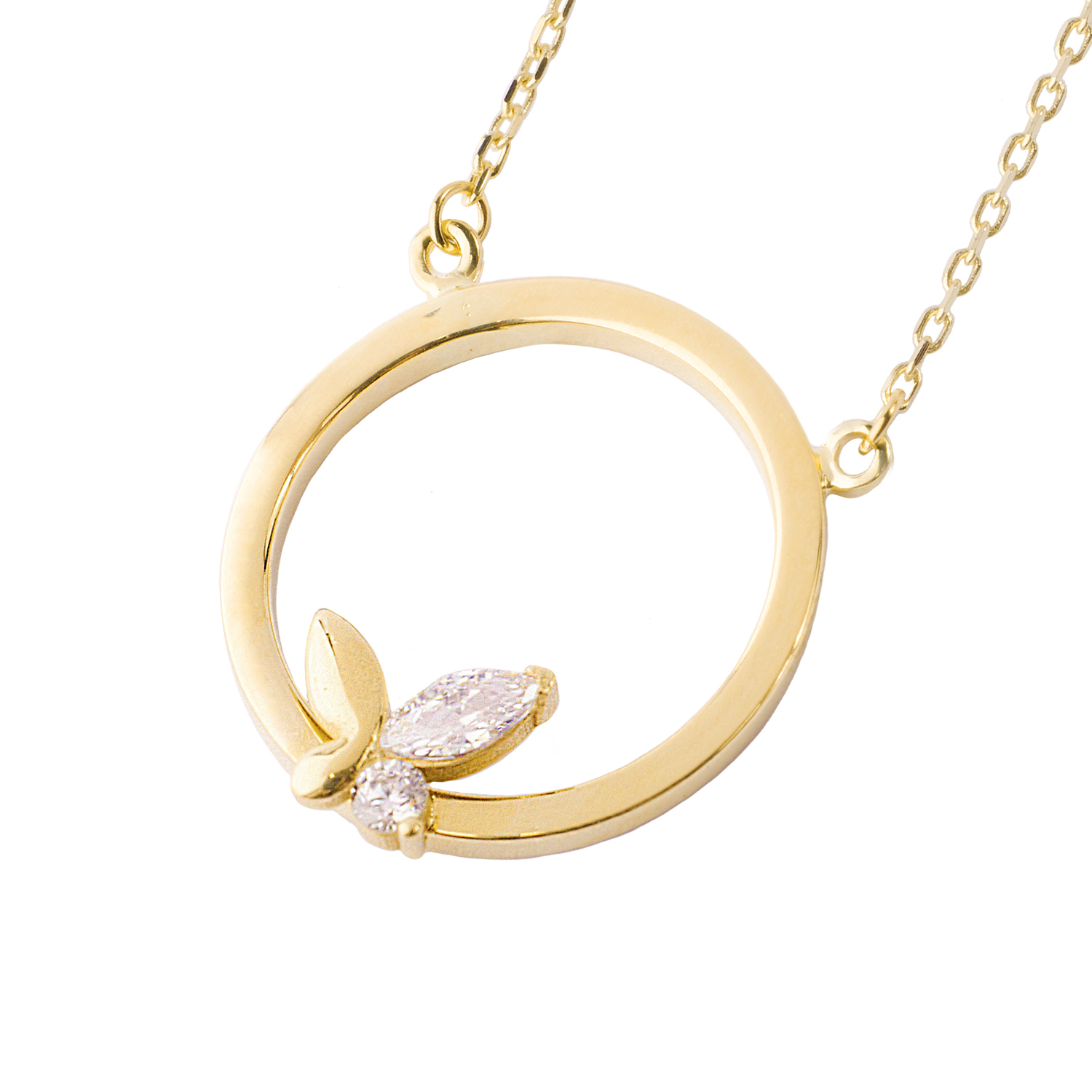 Collares de Oro 18kt Modelo Mariposa & Circones 2